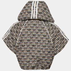 Pre Owned Gucci X Adidas Multicolor Tweed GG Trefoil Cropped Zip Up Vest S