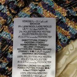 Pre Owned Gucci X Adidas Multicolor Tweed GG Trefoil Cropped Zip Up Vest S