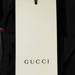 Pre Owned Gucci Black Logo Print Jersey Swimsuit XXS