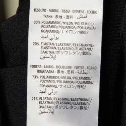 Pre Owned Gucci Black Logo Print Jersey Swimsuit XXS