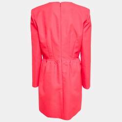 مملوكة مسبقًا Gucci Pink Textured Crepe Mini Dress L