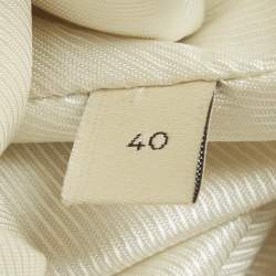 Pre Owned Gucci Beige Wool Blend Detachable-Collar Belted Coat S