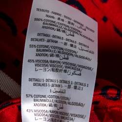 Pre Owned Gucci Red Cotton GG Jersey Web Skirt XS