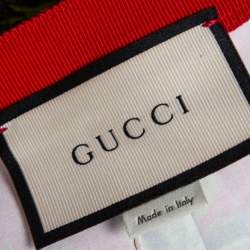 Pre Owned Gucci Multicolor Floral  Pleated Silk  Skirt M