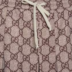 Pre Owned Gucci Beige Guccissima Printed Knit Pleated Midi Skirt XS