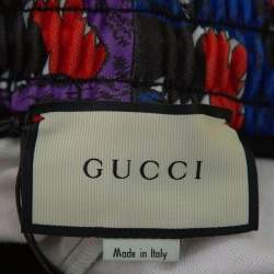 Pre Owned Gucci Multicolor Panther Face Printed Jersey Technical Jogger Pants S