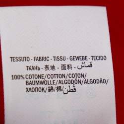 Pre Owned Gucci Red Logo Printed Cotton Tank Top S