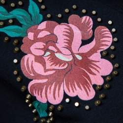 Pre Owned Gucci Multicolor Bonded Cotton Butterfly Embroidered Jumper L