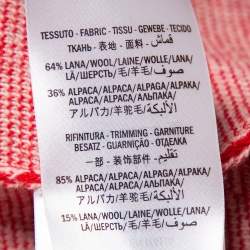 Gucci Red Wool & Alpaca Button Front Cardigan XS