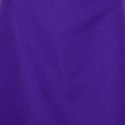 Pre Owned Gucci Purple Wool & Silk A-Line Knee Length Skirt M