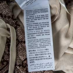Pre Owned Gucci Beige Logo Monogram Knit Pleated Midi Skirt S