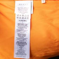 Pre Owned Gucci x The North Face Beige Cotton Canvas Logo Monogram Hooded Puffer Jacket S