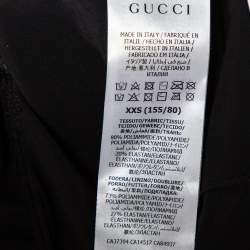 Gucci Black Lycra Logo Printed Sparkling Swimsuit XXS