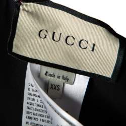 Gucci Black Lycra Logo Printed Sparkling Swimsuit XXS