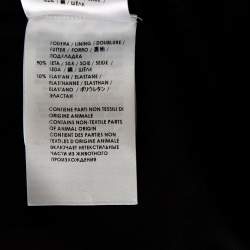 Pre Owned Gucci Black Nouveau Printed Silk Belted Maxi Dress L