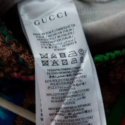 Pre Owned Gucci Multicolored GG Supreme Flora Printed Jersey Joggers M
