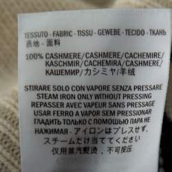 Pre Owned Gucci Off-White Striped Cashmere Embellished Sweater S