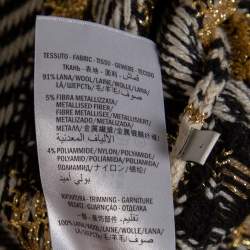 Pre Owned Gucci Multicolored GG Lurex Jacquard Wool Crewneck Sweater L