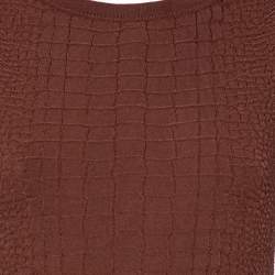 مملوكة مسبقًا Gucci Brown Scaled Knit Sleeveless Dress L