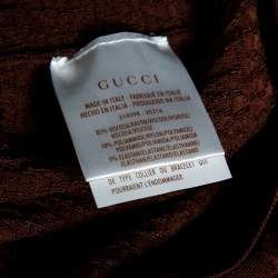 مملوكة مسبقًا Gucci Brown Scaled Knit Sleeveless Dress L