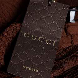 مملوكة مسبقًا Gucci Brown Scaled Knit Sleeveless Dress L