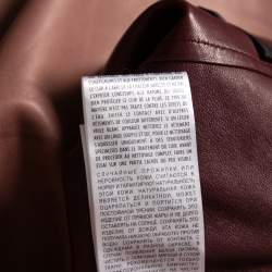 Gucci Pink Mink Fur Long Sleeve Top & Leather Skirt Set M