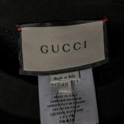 Gucci Black Mesh Laser Cut GG Long Sleeve Button Front Jacket S