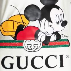 GUCCI X DISNEY Micky Mouse and Logo Printed Lycra Sparkling Swimsuit L