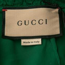 Gucci Green Floral Lace Shorts M
