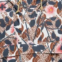 Gucci X North Face Multicolor Floral Print Synthetic Hooded Jacket XXS