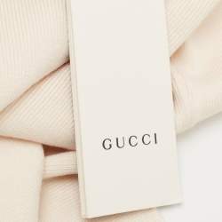 Gucci Cream Wool Rib Knit Turtleneck Sweater S