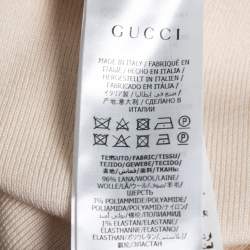 Gucci Cream Wool Rib Knit Turtleneck Sweater S