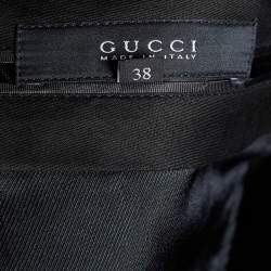 Gucci Black Cotton Straight Leg Pants S