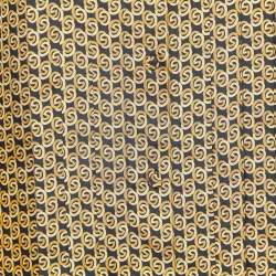 Pre Owned Gucci Gold interlocking Printed Silk Neck Tie Detail Shirt L