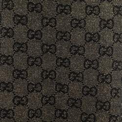 Pre Owned Gucci Black Patterned Lurex Knit Knee Length Skirt S