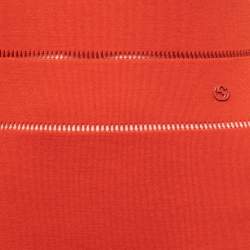 Gucci Orange Knit Crew Neck Short Dress M