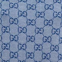 مملوكة مسبقًا Gucci Blue GG Supreme Jacquard Knit Midi Dress XL