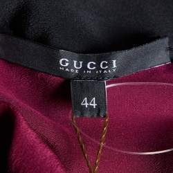 Gucci Dark Purple Silk Button Front Shirt M