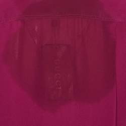 Gucci Dark Purple Silk Button Front Shirt M