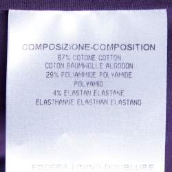 Pre Owned Gucci Purple Cotton Waist Tie Drape Detail Shirt M