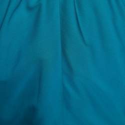 Pre Owned Gucci Green Silk Waist Tie Drape Detail Shirt M