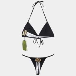 مملوكة مسبقًا Gucci Black Jersey Interlocking G Bikini L