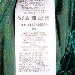 Pre Owned Gucci Green Velvet Guccissima Long Shirt XXL
