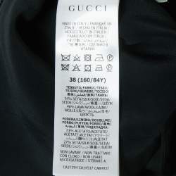 Pre Owned Gucci Black Crepe Criss-Cross Strap Top S