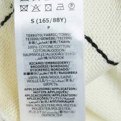 Gucci White Bow Embellished Knit Sleeveless Vest S