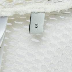 Gucci White Logo Printed Mesh Tank Top S 