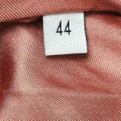 Gucci Cream Snake Printed Leather Jacket M