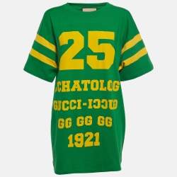 Gucci Green Eschatology Print Cotton Jersey T-Shirt XS