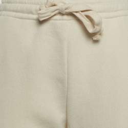 Gucci Off White Logo Print Cotton Joggers S
