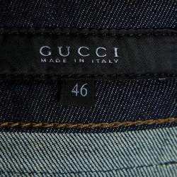 Gucci Dark Blue Denim Skinny Flare Jeans L/Waist 34"
